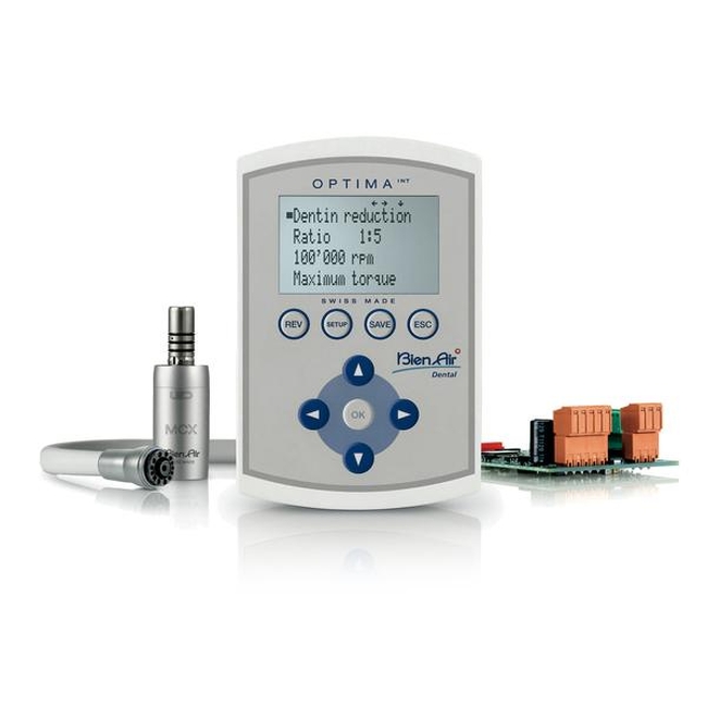 Optima MCX INT - прибор управления для двух микромоторов со светодиодной подсветкой, с преобразователем и реле | Bien-Air (Швейцария)