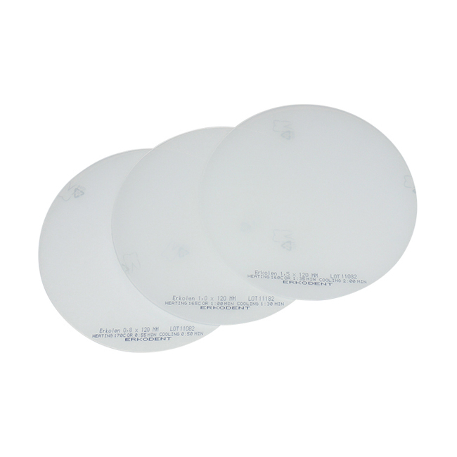 Erkolen - термоформовочные пластины, бесцветные, круглые, диаметр 120 мм, 10 шт. | Erkodent (Германия)