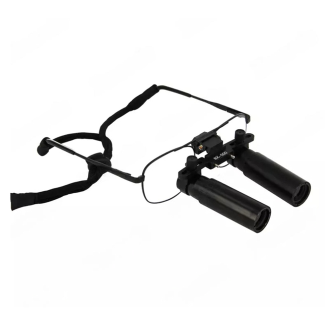 DM8.0X + Metal frame - бинокулярные лупы системы Flip-up на металлической оправе, увеличение 8.0х | Ymarda (Китай)