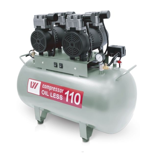 W-608 - безмасляный компрессор для 3-х стоматологических установок с ресивером 110 л (260 л/мин) | WuerWei (Китай)