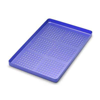 Лоток Euronda алюминиевый перфорированный синий,  284×183×17 мм | Euronda (Италия)
