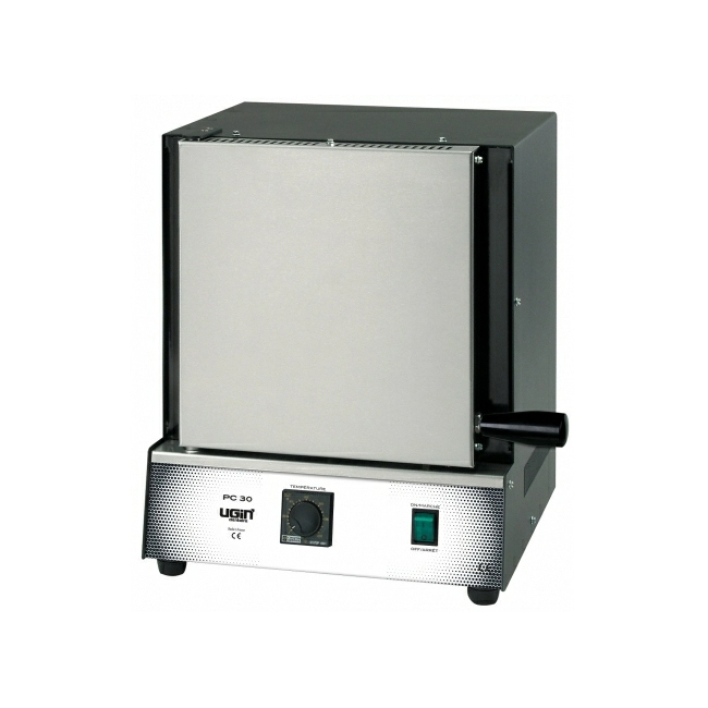 PC 30 - муфельная печь для выпаривания воска, предварительного нагрева и прокаливания запакованных кювет, непрограммируемая | UGIN (Франция)