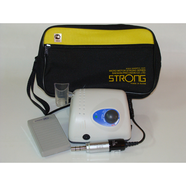 STRONG 210 108NE - щеточный микромотор с педалью включения–выключения, 40000 об/мин | Saeshin (Ю. Корея)