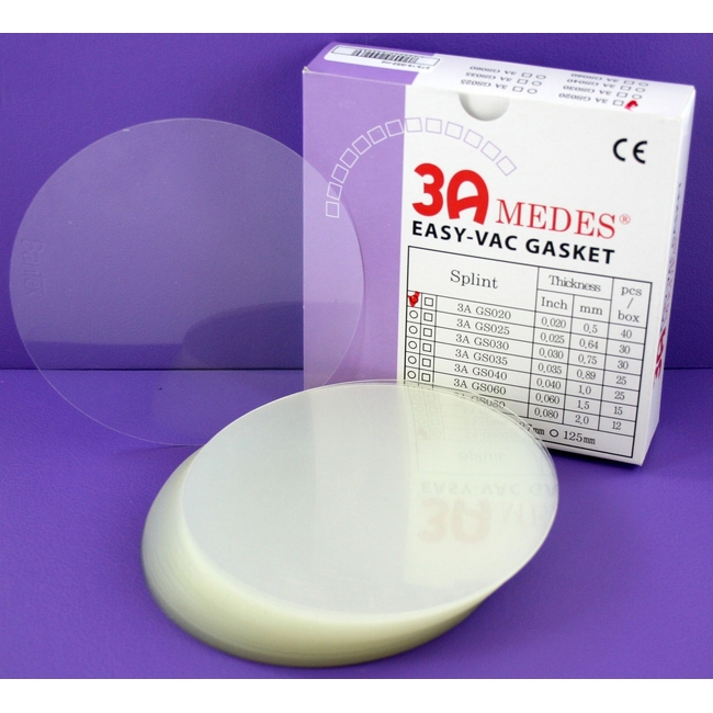 EV Gasket Splint 020 - пластины для изготовления ортодонтических шин, круглые, (125x0,5 мм), 40 шт. | 3A MEDES (Ю. Корея)