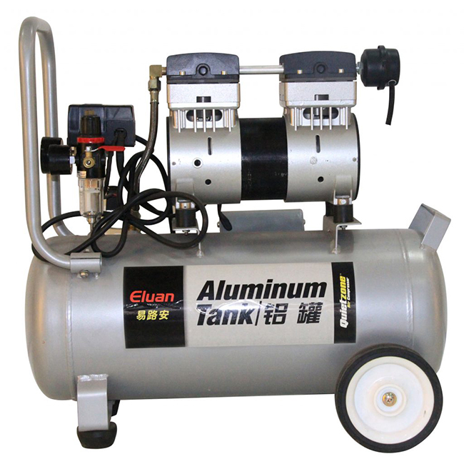 JWA30 - безмасляный компрессор для одной стоматологической установки, без осушителя, с алюминиевым ресивером 30 л, 80 л/мин | Eluan (Китай)