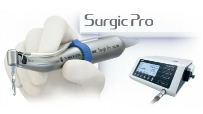 Surgic Pro OPT - хирургический аппарат (физиодиспенсер) с наконечником Ti-Max X-SG20L, с оптикой | NSK Nakanishi (Япония)