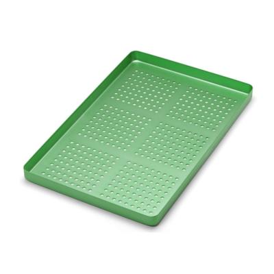 Лоток Euronda алюминиевый перфорированный зеленый,  284×183×17 мм | Euronda (Италия)