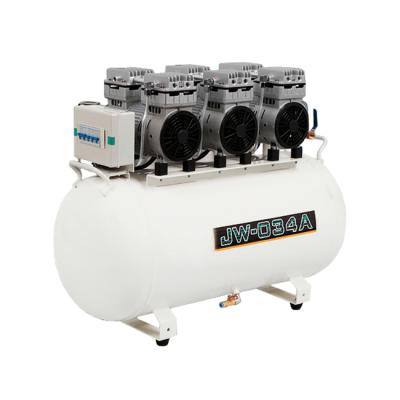 JW-034A безмасляный компрессор для 4-5 стоматологических установок, с ресивером 90 л, без кожуха, без осушителя, 350 л/мин Junwei (Китай)