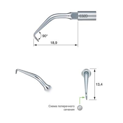 E32D - эндоретроградная насадка к скейлерам Varios | NSK Nakanishi (Япония)
