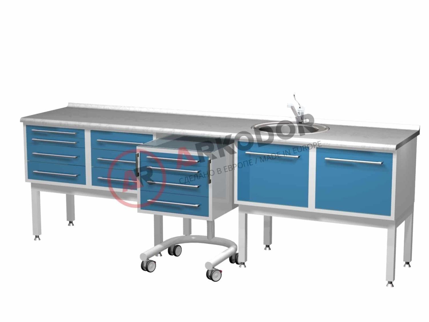 Комплект мебели ARKODENT-TS01 на высоких опорах