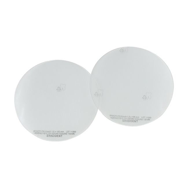 Erkoflex-bleach 240 - термоформовочные пластины, бесцветные, круглые, диаметр 240 мм, толщина 1 мм, 20 шт. | Erkodent (Германия)