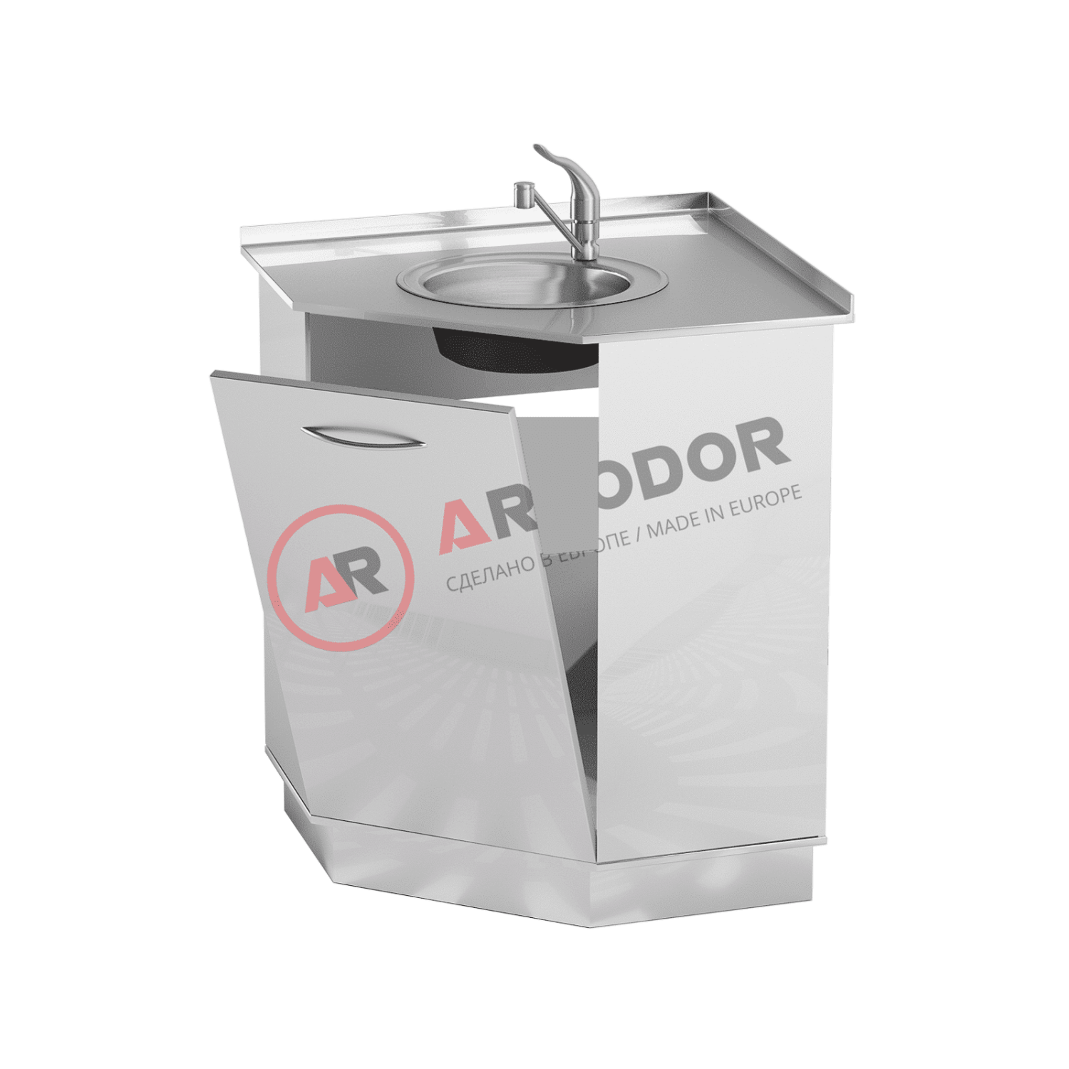 Тумба угловая AT-T04YB (Нержавеющая сталь)