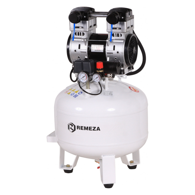 Remeza КМ-50.OLD20 - безмасляный компрессор для 2-х стоматологических установок, без осушителя, с ресивером 50 л, 160 л/мин | Remeza (Белоруссия)