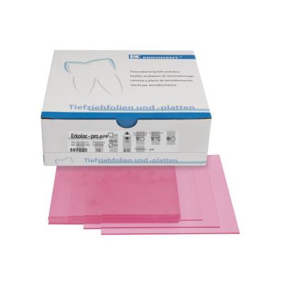 Erkoloc-pro - термоформовочные пластины, цвет розовый, квадратные, 125×125 мм, 10 шт. | Erkodent (Германия)