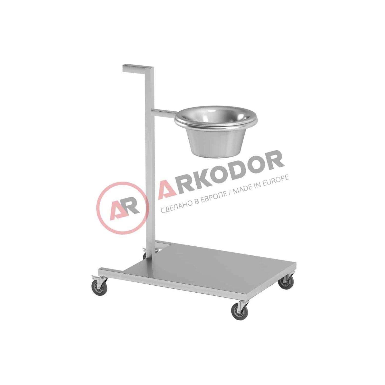 Подставка с полкой и одним тазом AT-B010 (Нержавеющая сталь)