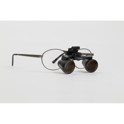 GL4 Classic 2.5 - бинокулярные лупы системы Flip-up на классической титановой оправе, увеличение 2.5x | Amtech (Китай)