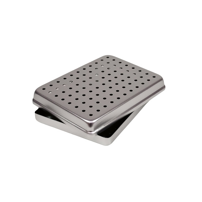 Лоток Euronda Mini алюминиевый перфорированный с крышкой, 187×145×25 мм | Euronda (Италия)
