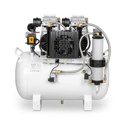 HK-4EW-65 - безмасляный компрессор для двух стоматологических установок с осушителем, с ресивером 65 л (200 л/мин) | Mercury (Китай)