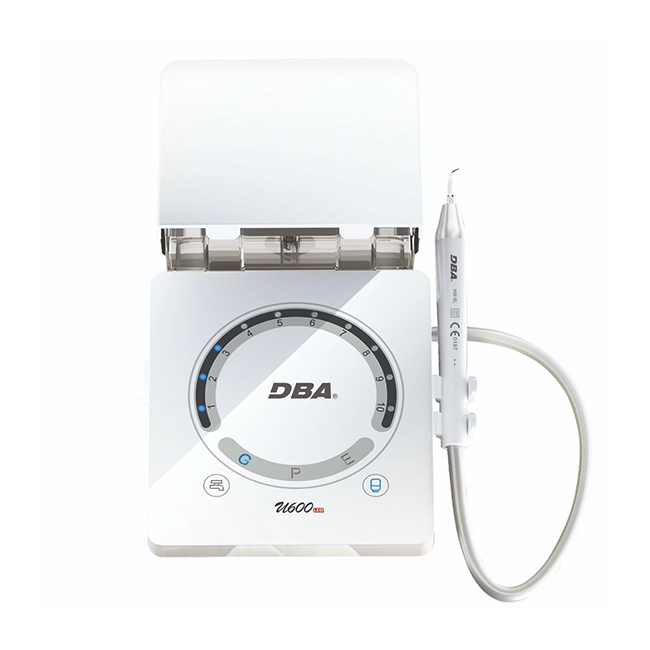 DBA U600 LED - автономный ультразвуковой скалер, 7 насадок в комплекте (G4, G12, P1, P3, P8, E60, E62), со светом | Woodpecker (Китай)