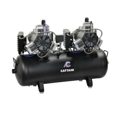 Cattani 150-330 - безмасляный стоматологический компрессор для CAD/CAM, трехцилиндровый, с 2-мя осушителями, с ресивером 150 л, 330 л/мин | Cattani (Италия)