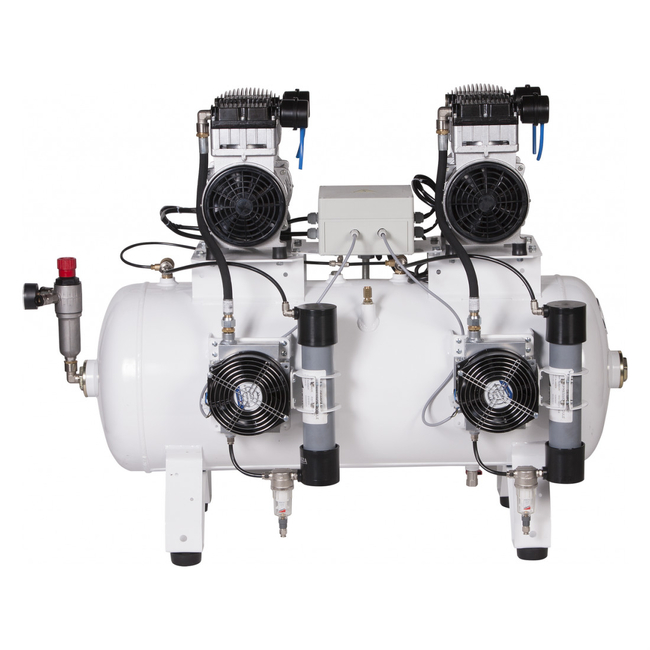 Remeza КМ-100.OLD20ТД - безмасляный компрессор для 4-х стоматологических установок, с осушителем мембранного типа, с ресивером 100 л, 280 л/мин | Remeza (Белоруссия)