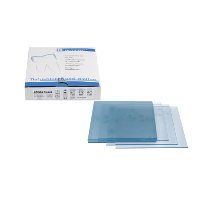 Erkodur freeze - термоформовочные пластины, бирюзовые, квадратные, 125×125 мм, 20 шт. | Erkodent (Германия)