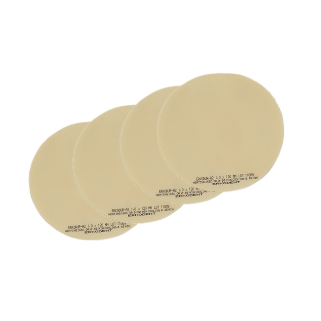 Erkodur А2 - термоформовочные пластины, цвет зуба, круглые, диаметр 120 мм, 20 шт. | Erkodent (Германия)