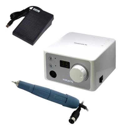 Marathon 3N - портативный микромотор с наконечником SDE-SH37L, 40000 об/мин, педаль FS-60, серебристый | Saeyang Microtech (Ю. Корея)