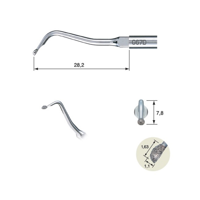 G67D - насадка к скейлерам Varios для реставрации зубов с минимальным вмешательством (для NSK/Satelec) | NSK Nakanishi (Япония)