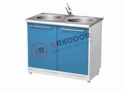 Металлическая тумба (двойная мойка) AR-24