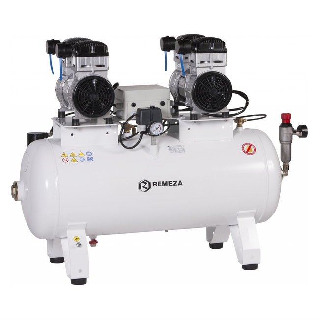 Remeza КМ-100.OLD15Т - безмасляный компрессор для 3-х стоматологических установок, без осушителя, с ресивером 100 л, 230 л/мин | Remeza (Белоруссия)