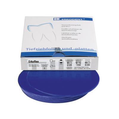 Erkoflex color - термоформовочные пластины, цвет ночной синий, круглые, диаметр 125 мм, 5 шт. | Erkodent (Германия)