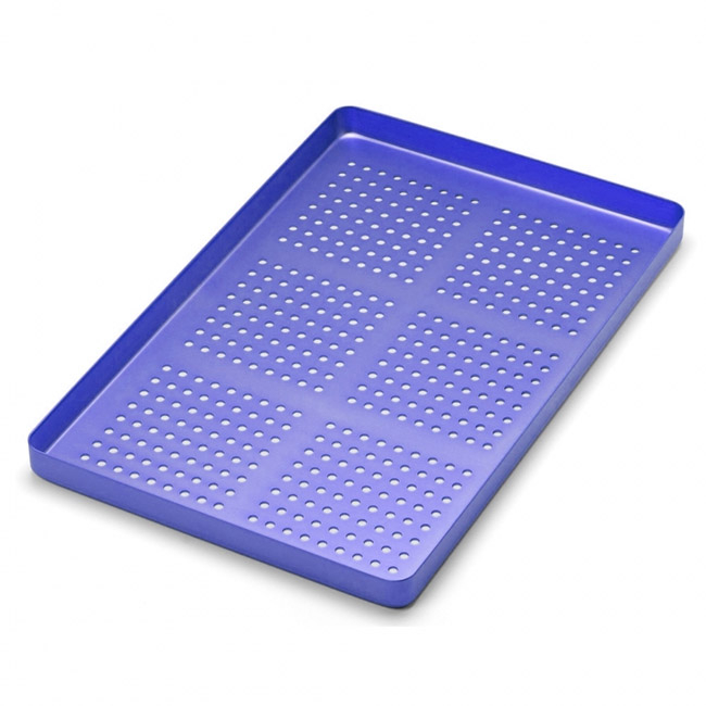 Лоток Euronda Mini алюминиевый перфорированный синий, 183×140×17 мм | Euronda (Италия)
