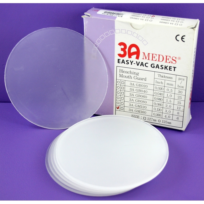 EV Gasket Mouthguard 160 - пластины для изготовления защитных капп, круглые, (125x4,0 мм), 6 шт. | 3A MEDES (Ю. Корея)