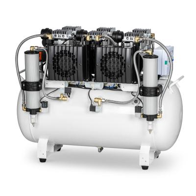 HK-6EW-90 (ND-300) - безмасляный компрессор для 4-х стоматологических установок, с осушителем, с ресивером 90 л (300 л/мин) | Mercury (Китай)