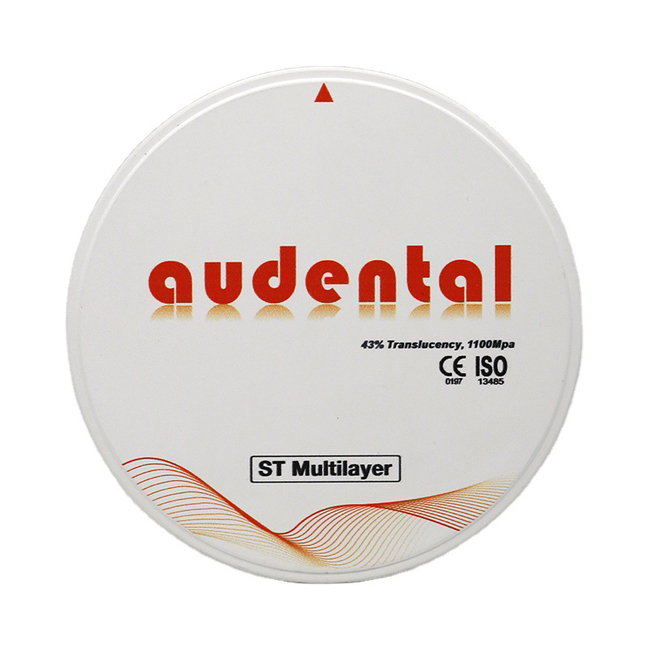 ST Multilayer - циркониевый диск многослойный, предварительно окрашенный, диаметр 98 мм | Audental (Китай)
