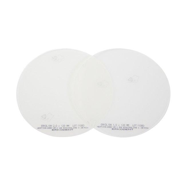 Erkolign - термоформовочные пластины, бесцветные, круглые, диаметр 120 мм, толщина 1 мм, 20 шт. | Erkodent (Германия)