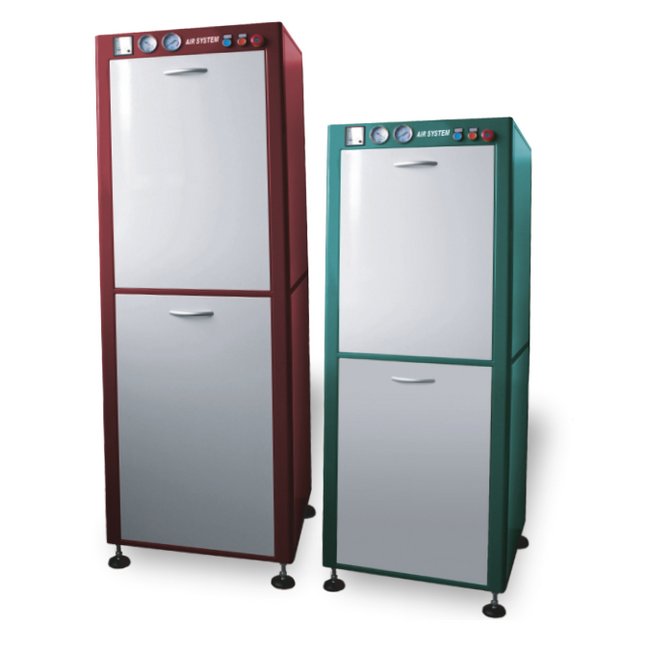 W-800 - безмасляный компрессор для 6-ти стоматологических установок в шумопоглощающем модуле с ресивером 4x40 л (520 л/мин) | WuerWei (Китай)