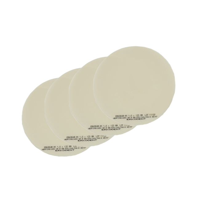 Erkodur А1 - термоформовочные пластины, цвет зуба, круглые, диаметр 125 мм, 10 шт. | Erkodent (Германия)