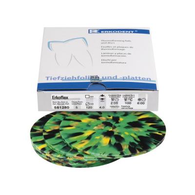 Erkoflex freestyle - термоформовочные пластины, цвет камуфляж, круглые, диаметр 120 мм, 5 шт. | Erkodent (Германия)