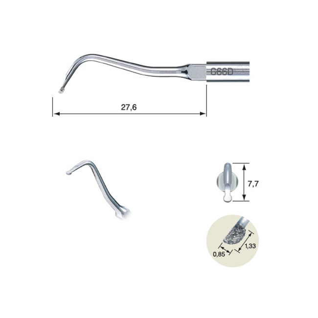 G66D - насадка к скейлерам Varios для реставрации зубов с минимальным вмешательством (для NSK/Satelec) | NSK Nakanishi (Япония)