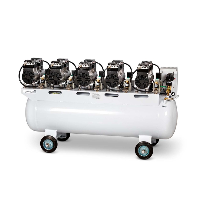 HK-10EW-180 - безмасляный компрессор для 5-ти стоматологических установок, с ресивером 180 л (500 л/мин) | Mercury (Китай)