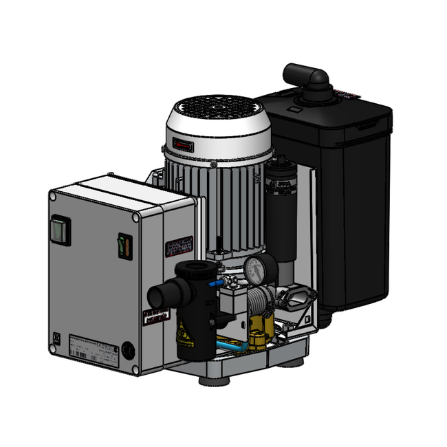 PAL 14 - всасывающий водокольцевой насос, без кожуха, с сепаратором и контрольной панелью | Cattani (Италия)
