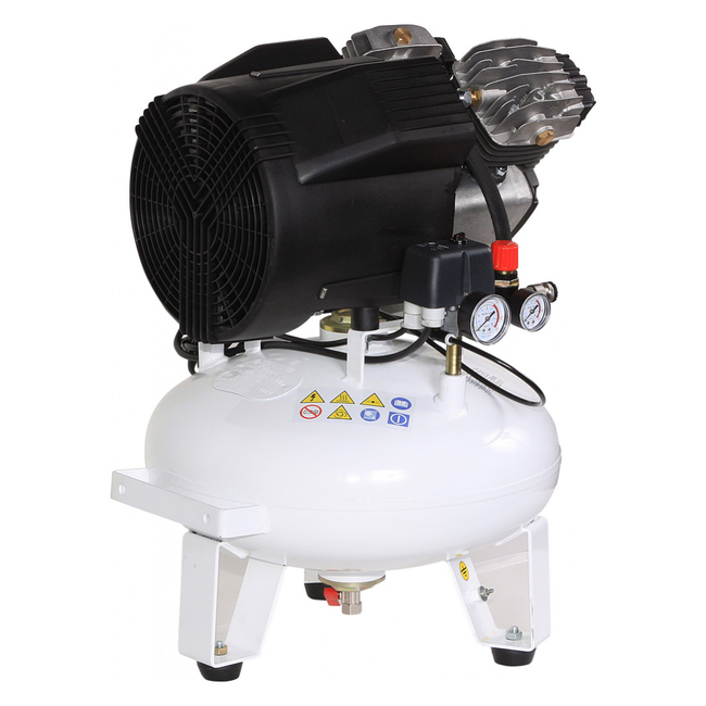 Remeza КМ-24.VS204 - безмасляный компрессор для 2-х стоматологических установок, без осушителя, с ресивером 24 л, 150 л/мин | Remeza (Белоруссия)