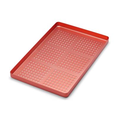 Лоток Euronda алюминиевый перфорированный красный,  284×183×17 мм | Euronda (Италия)