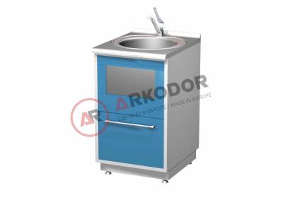 Металлическая тумба AR-04D (с “шторкой” для мусора)