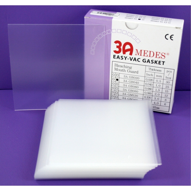 EV Gasket Bleaching 040 - пластины для изготовления капп для отбеливания, квадратные (127x127x1,0 мм), 25 шт.| 3A MEDES (Ю. Корея)