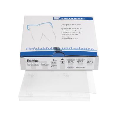 Erkoflex - термоформовочные пластины, бесцветные, квадратные, 125×125 мм, 10 шт. | Erkodent (Германия)