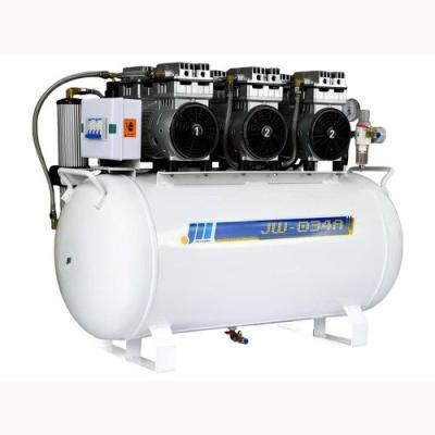 JW-034A безмасляный компрессор для 4-5 стоматологических установок, с ресивером 90 л, с осушиетелем, без кожуха, 350 л/мин Junwei (Китай)